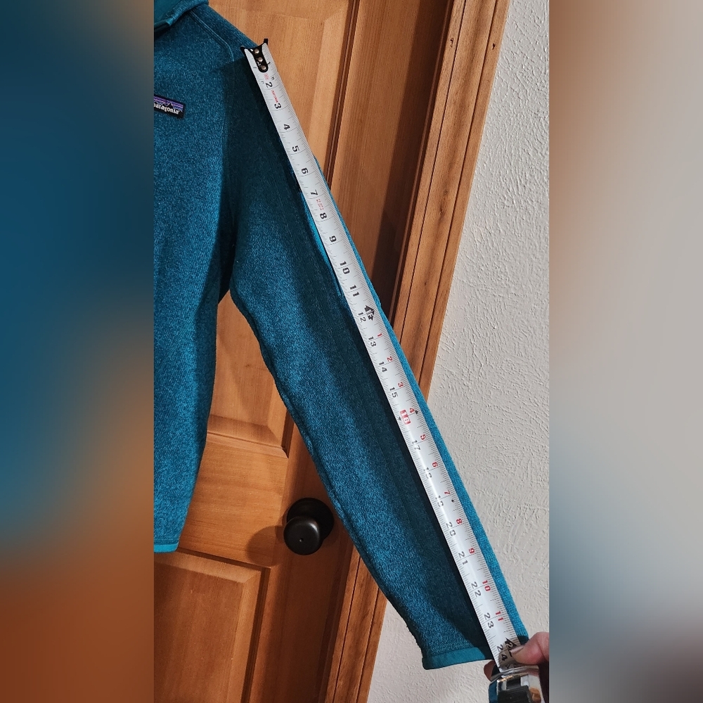 18. Patagonia Better Sweater 1/4 Zip Pullover in Elwha Blue Teal M - Retail $129 - Picture 9 of 9